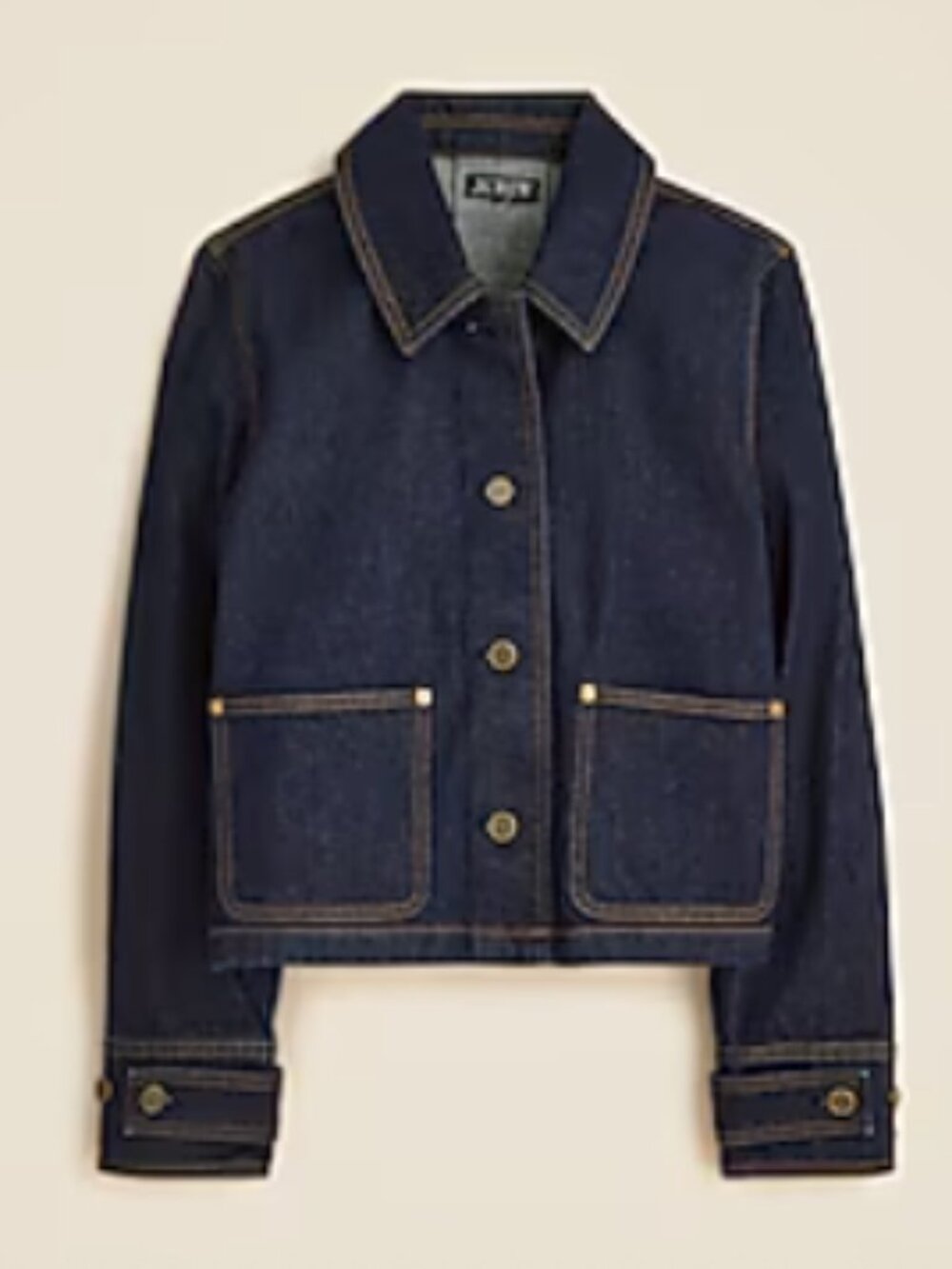 J. Crew Denim Barn Jacket Cropped in Denim Rinse NWT Size XS